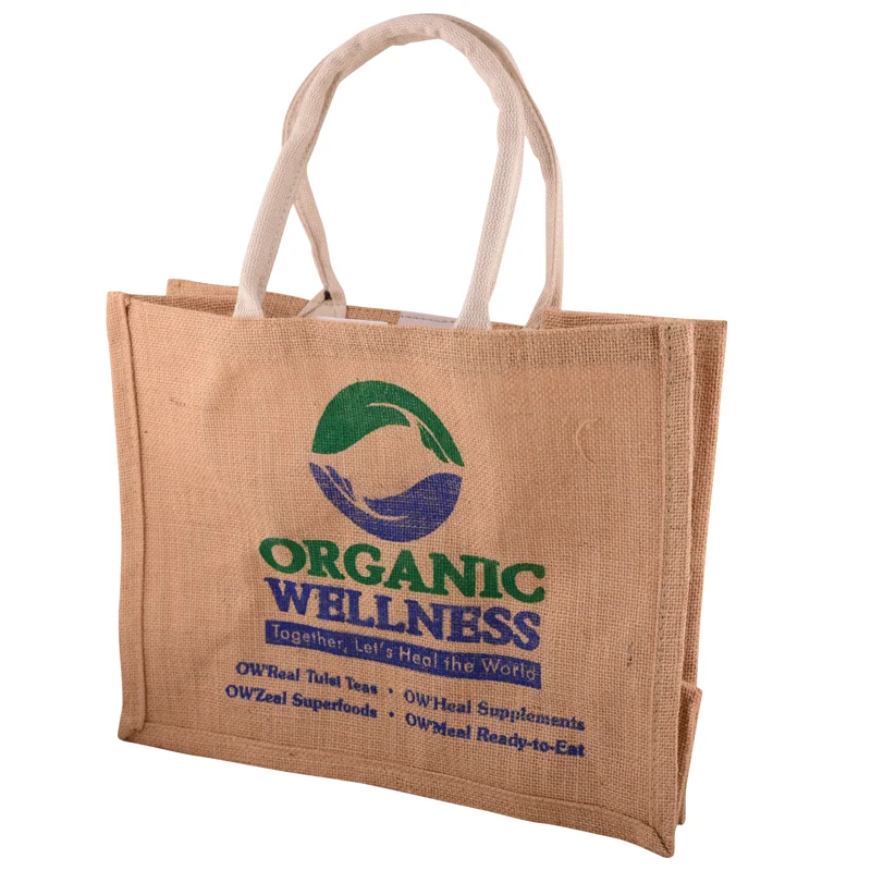 Organic Wellness Organic Wellness Jute Bag – Eco-Friendly – Reusable Shopping Bag thumbnail