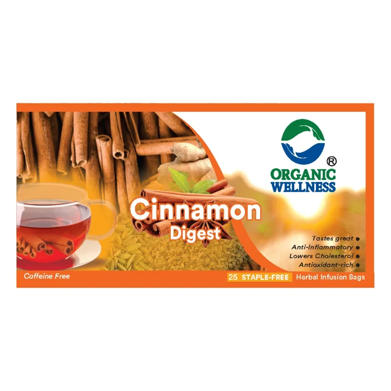 Organic Wellness Cinnamon Digest Tea – Certified Organic – Digestive Support – 25 Teabags thumbnail