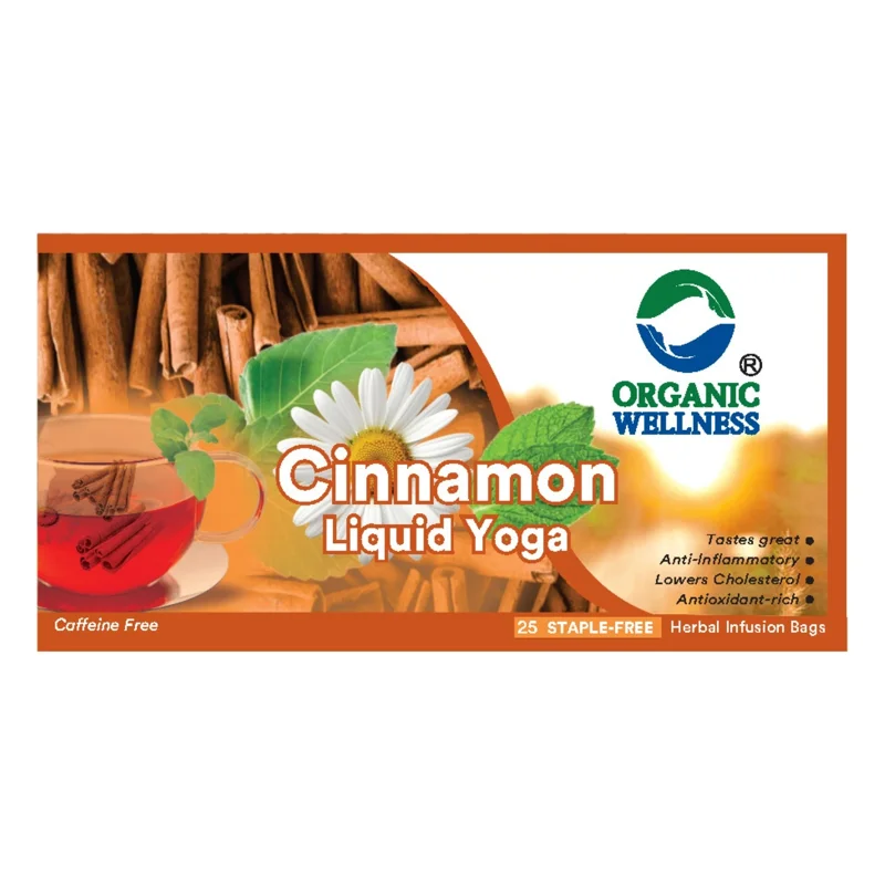 Organic Wellness Cinnamon Liquid Yoga Tea – Certified Organic – Calming & Balancing – 25 Teabags thumbnail
