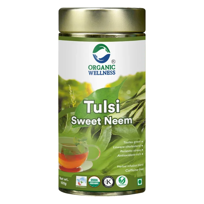 Organic Wellness Sweet Neem Tea – Blood Purifier – Skin Health – 100 g Tin thumbnail