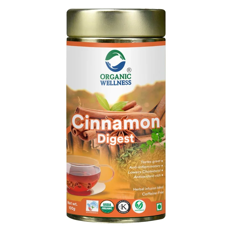 Organic Wellness Cinnamon Digest Tea – Digestive Support – 100 g Tin