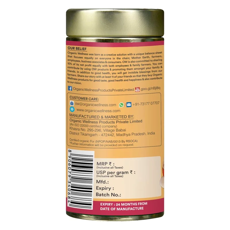 Organic Wellness Cinnamon Indian Rose Tea – Fragrant & Soothing – 100 g Tin thumbnail