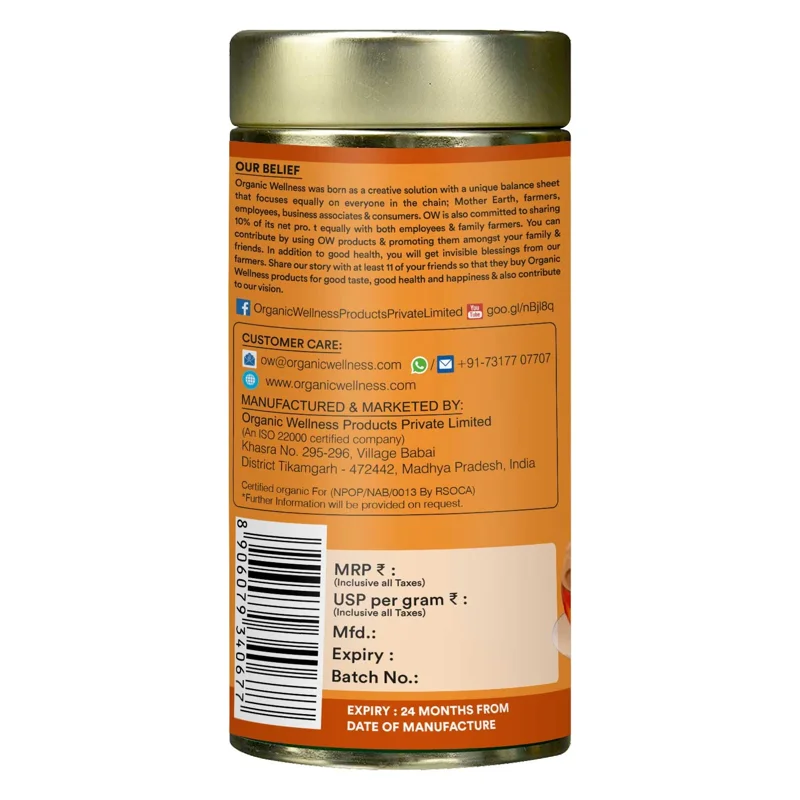 Organic Wellness Cinnamon Liquid Yoga Tea – Certified Organic – Calming & Balancing – 100 g Tin thumbnail