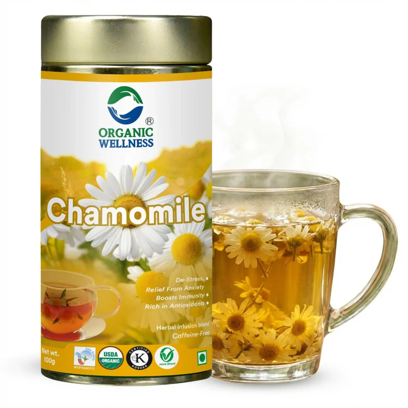 Organic Wellness Blossom Chamomile Tea – Calming & Sleep Support – 100 g Tin thumbnail
