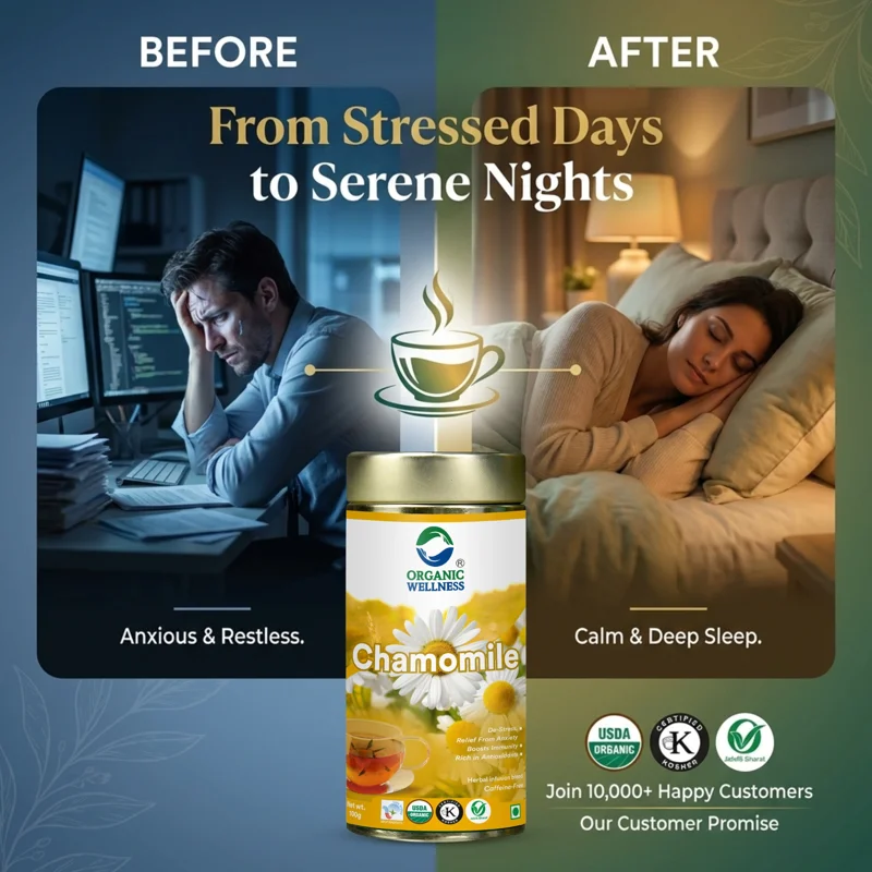 Organic Wellness Blossom Chamomile Tea – Calming & Sleep Support – 100 g Tin thumbnail
