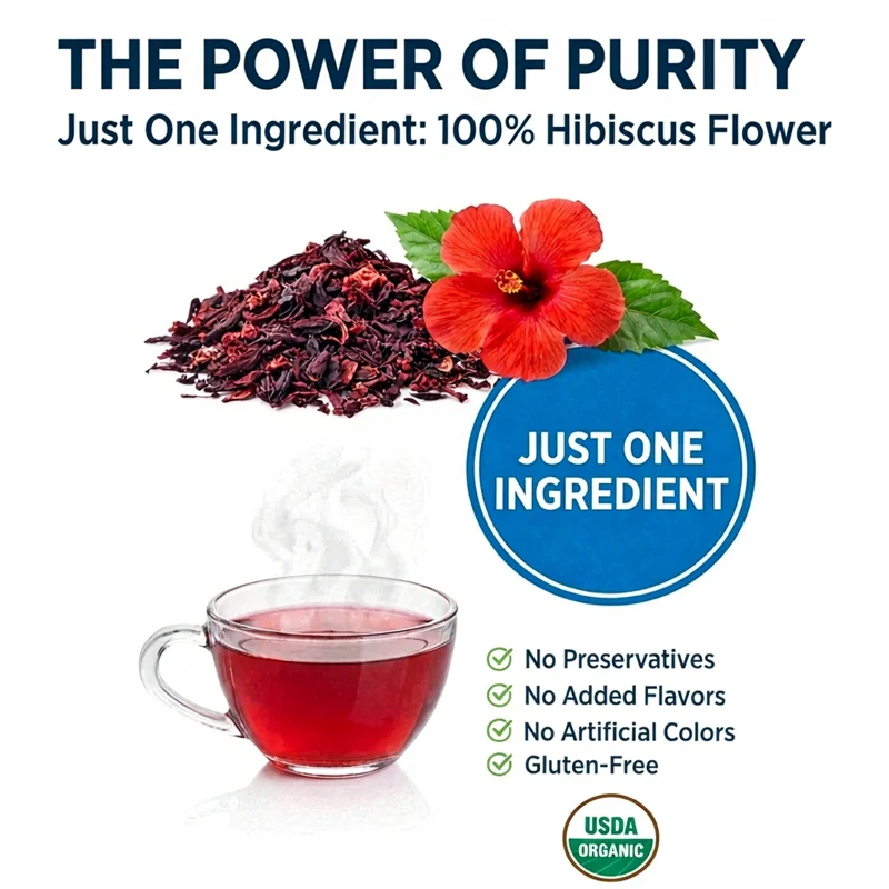 Organic Wellness Blossom Hibiscus Tea – Rich in Antioxidants – 100 g Tin thumbnail