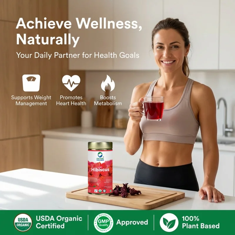 Organic Wellness Blossom Hibiscus Tea – Rich in Antioxidants – 100 g Tin thumbnail