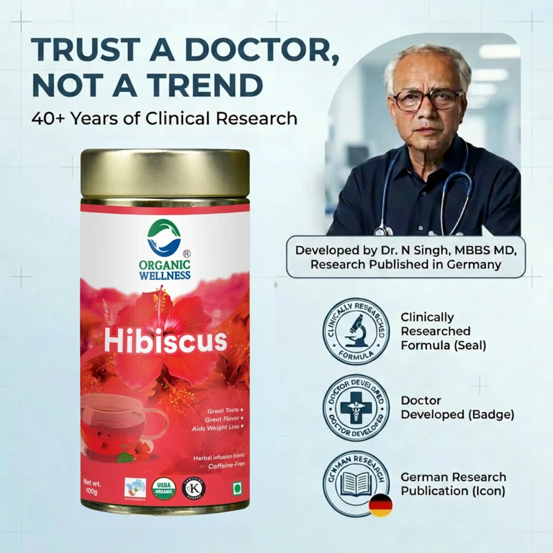 Organic Wellness Blossom Hibiscus Tea – Rich in Antioxidants – 100 g Tin thumbnail
