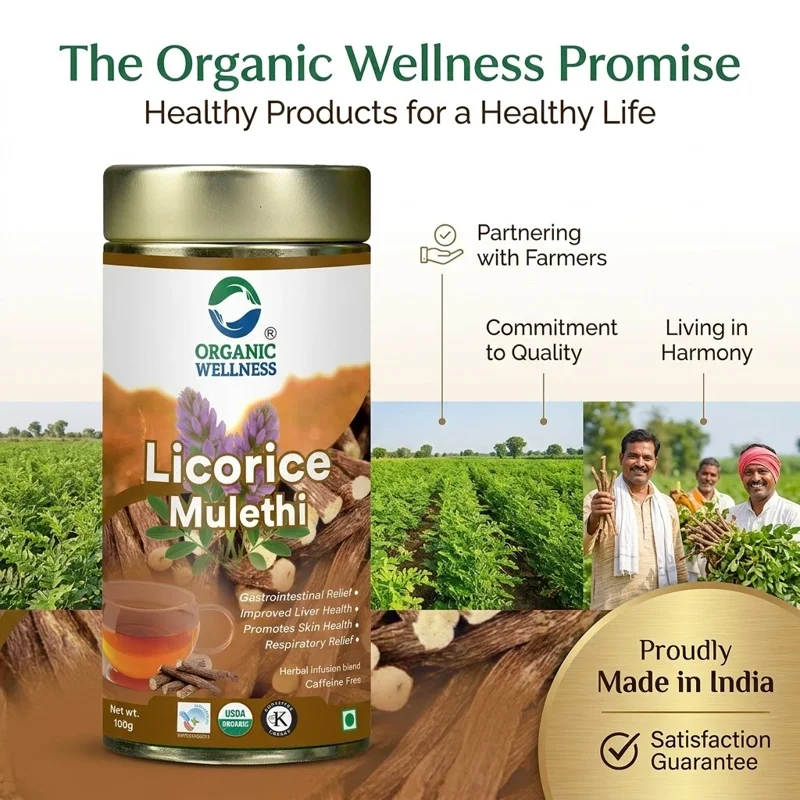 Organic Wellness Licorice Tea – Soothing & Digestive – Hand-Picked – 100 g Tin thumbnail