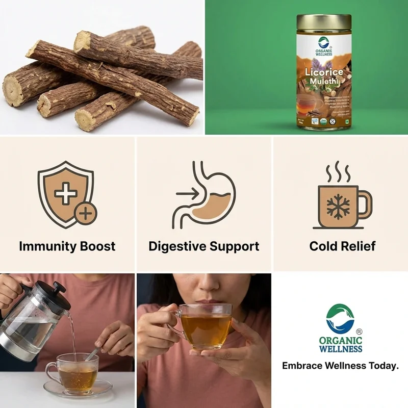 Organic Wellness Licorice Tea – Soothing & Digestive – Hand-Picked – 100 g Tin thumbnail