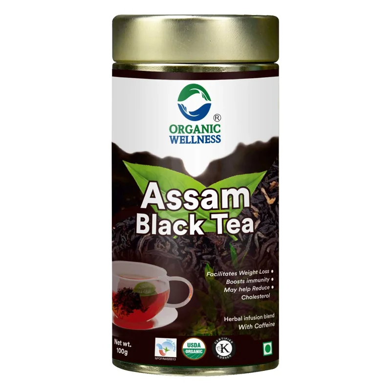 Organic Wellness Assam Black Tea – Full-Bodied & Malty – Enhances Immunity – 100 g Tin thumbnail