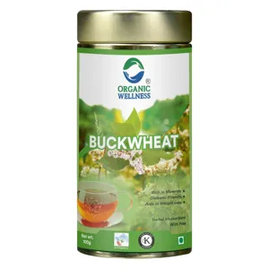 Organic Wellness Buckwheat Tea – Certified Organic – Antioxidant Rich, Caffeine Free – 100 g Tin