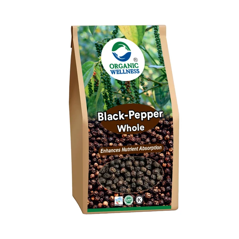 Organic Wellness Black Pepper Whole – King of Spices – Stone-Ground – 75 g thumbnail