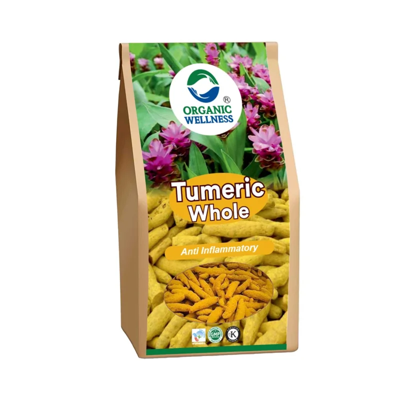 Organic Wellness Turmeric Whole – Premium Whole Roots – Stone-Ground – 50 g