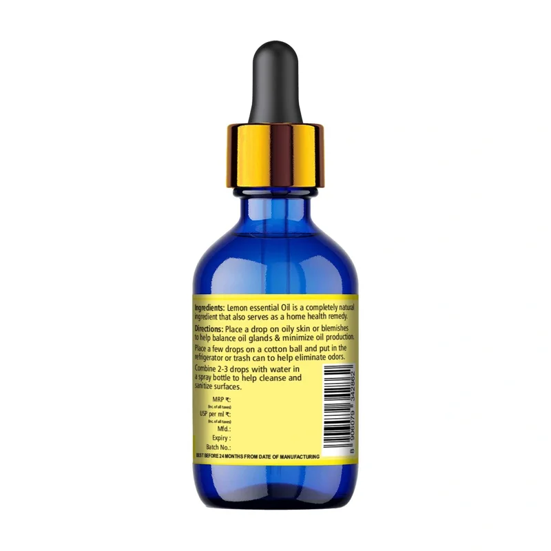 Organic Wellness Lemon Essential Oil – Aromatherapy Grade – Cold-Pressed – 20 ml thumbnail