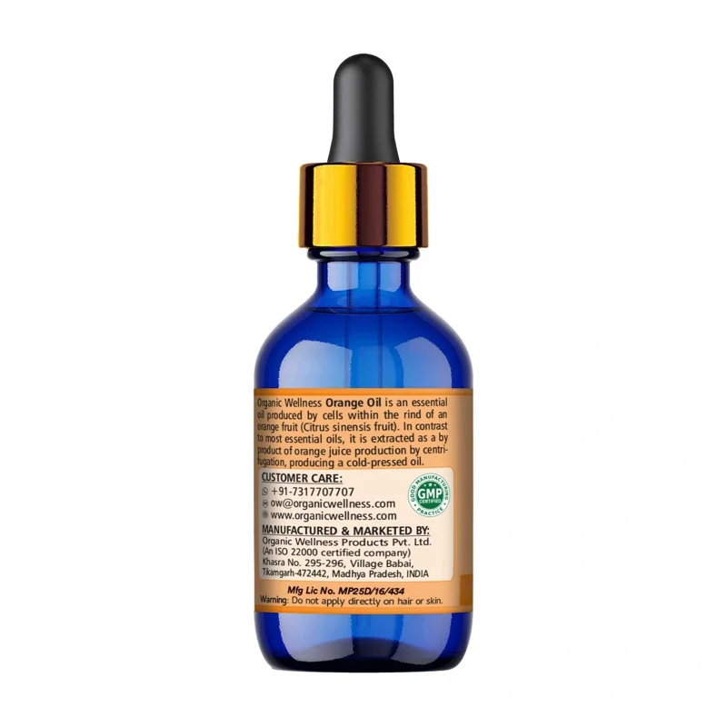 Organic Wellness Orange Essential Oil – Aromatherapy Grade – Cold-Pressed – 20 ml thumbnail