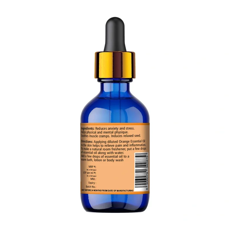 Organic Wellness Orange Essential Oil – Aromatherapy Grade – Cold-Pressed – 20 ml thumbnail