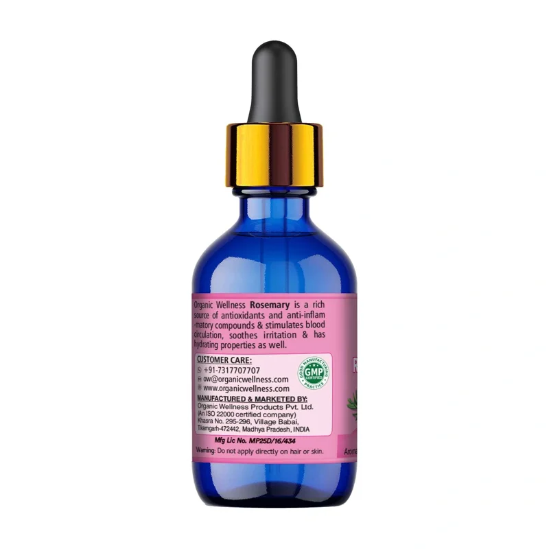 Organic Wellness Rosemary Essential Oil – Aromatherapy Grade – 20 ml thumbnail