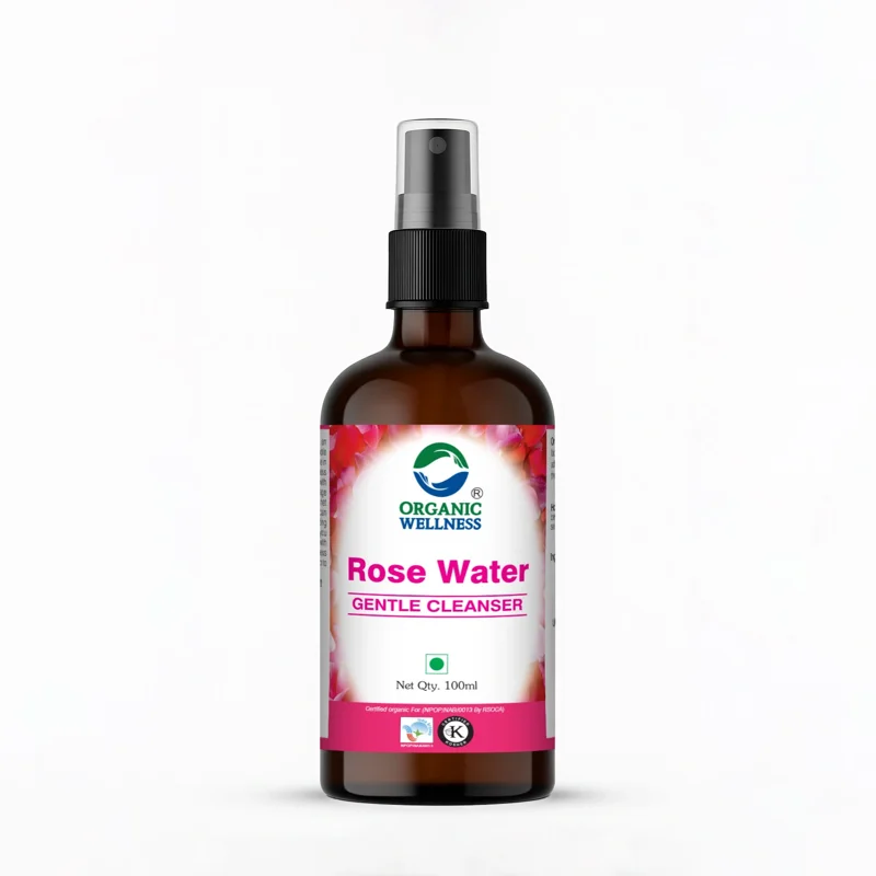 Organic Wellness Rose Water Gentle Cleanser – Spray Pump – Toner & Refresher – 100 ml thumbnail