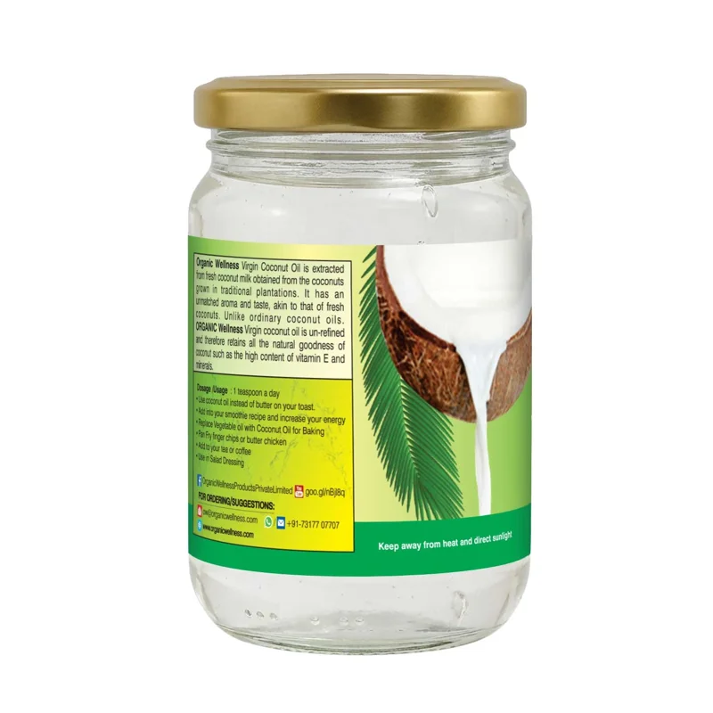 Organic Wellness Virgin Coconut Oil – Cold-Pressed – Skin & Hair – 250 ml thumbnail