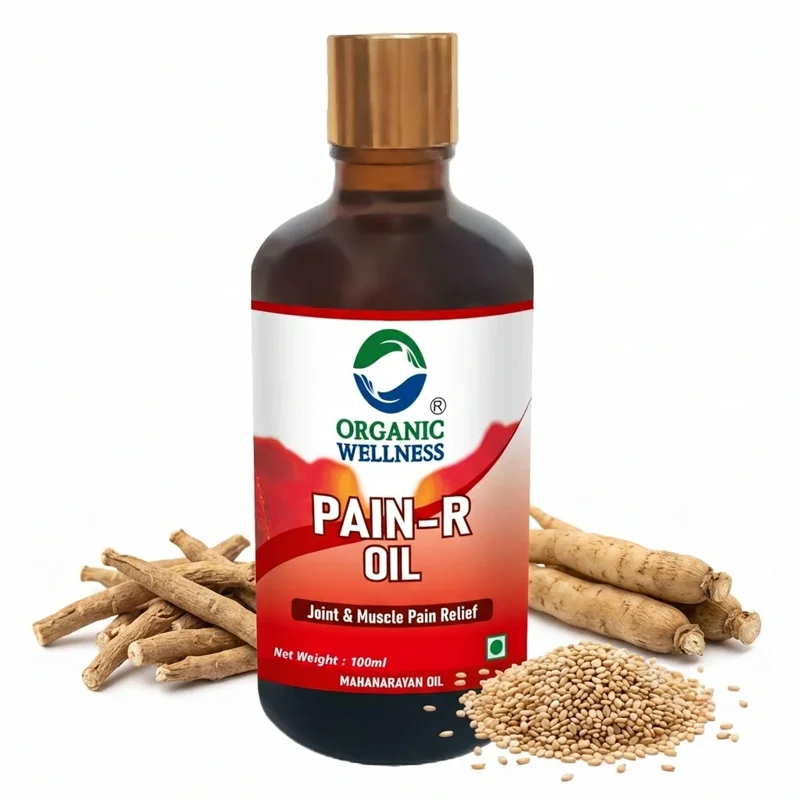 Organic Wellness Pain-R Oil – Certified Organic – Ayurvedic Pain Relief, Natural Herbal Blend – 100 ml thumbnail