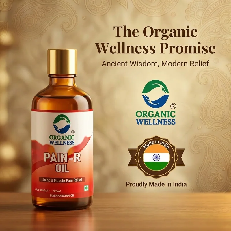 Organic Wellness Pain-R Oil – Certified Organic – Ayurvedic Pain Relief, Natural Herbal Blend – 100 ml thumbnail
