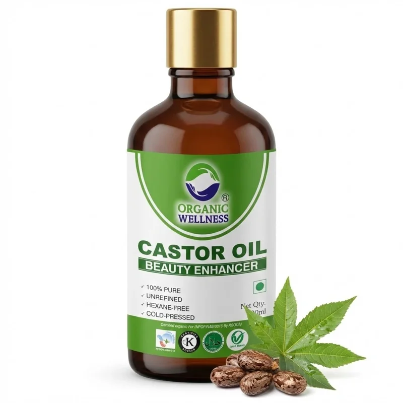 Organic Wellness Castor Oil – Cold-Pressed – Hair & Skin, Traditional – 100 ml