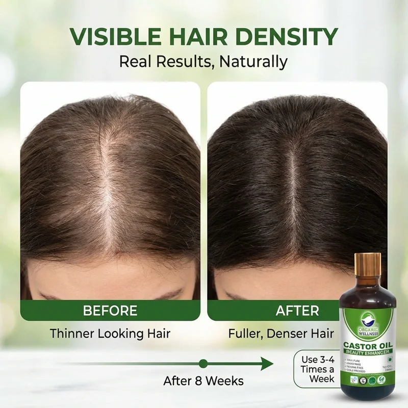 Organic Wellness Castor Oil – Cold-Pressed – Hair & Skin, Traditional – 100 ml thumbnail