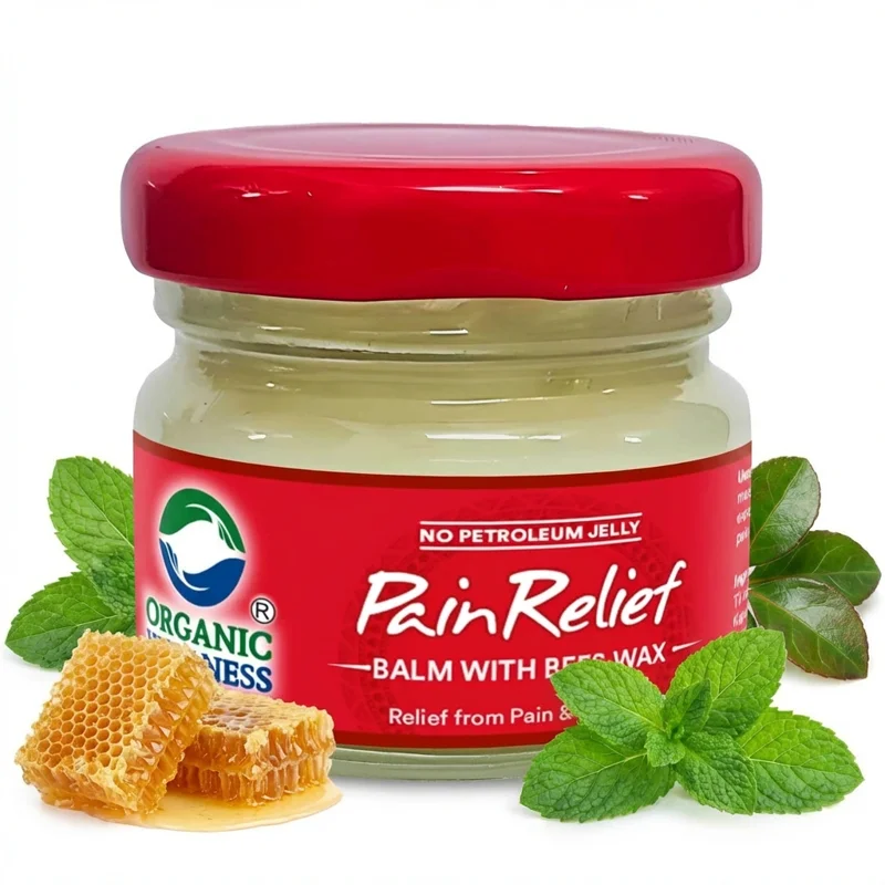 Organic Wellness Pain Relief Balm with Beeswax – Certified Organic – Muscle & Joint Relief – 20 g