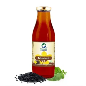 Organic Wellness Mustard Oil – Certified Organic, Kachi Ghani – Cold-Pressed, Rich in Omega-3