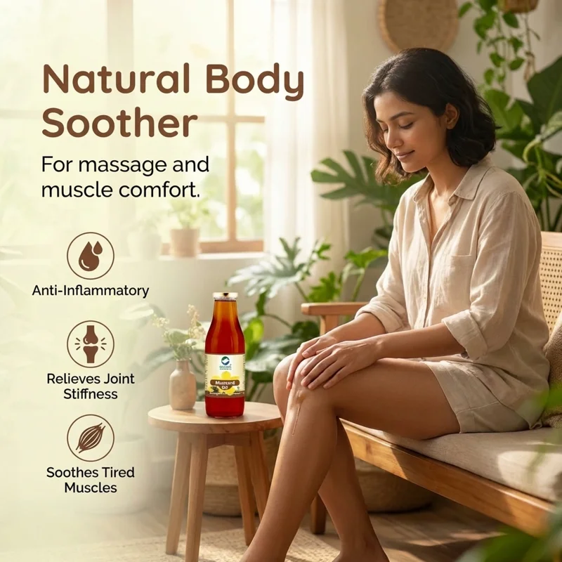 Organic Wellness Mustard Oil – Certified Organic, Kachi Ghani – Cold-Pressed, Rich in Omega-3 thumbnail