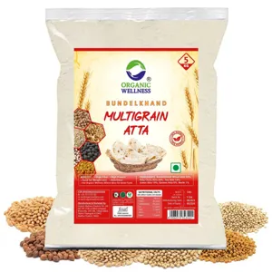 Organic Wellness Whole Wheat Multigrain Atta – High Protein & High Fiber – Diabetic Friendly – Certified Organic