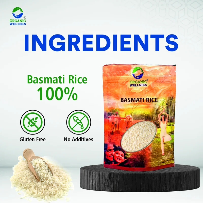 Organic Wellness Basmati Rice – Certified Organic, Long Grain – Gluten Free, Naturally Aromatic thumbnail