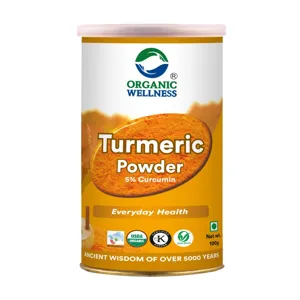 Organic Wellness Turmeric Powder – Certified Organic – 5% Curcumin, Anti-Inflammatory – 100 g