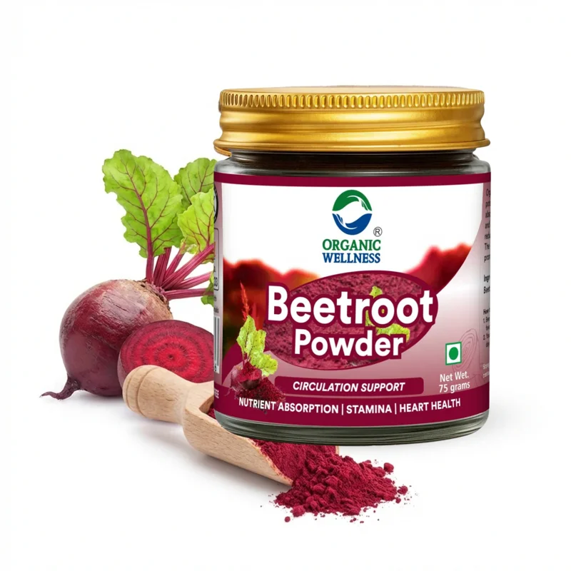Organic Wellness Beetroot Powder – Certified Organic – Circulation & Stamina Support – 75 g