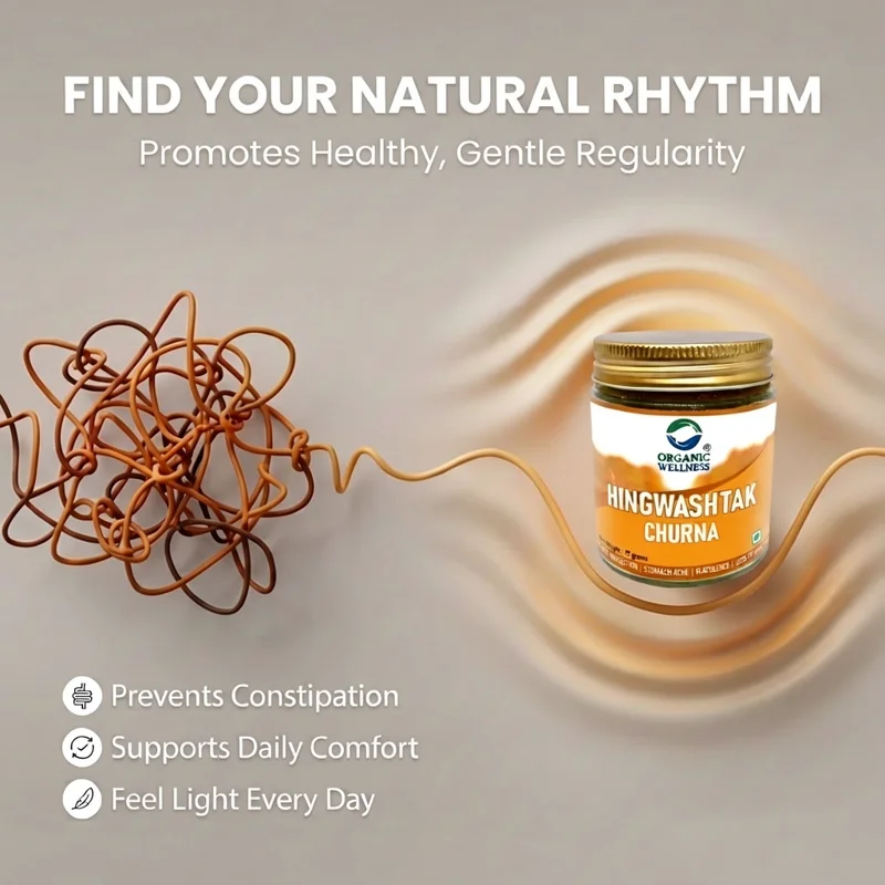 Organic Wellness Hingwashtak Churna – Ayurvedic Digestive Relief – 75 g thumbnail